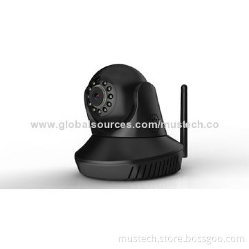 New Design P/T Wireless IP Camera with Night Vision, Supports iPhone/Google's Android/iPad/PC/IE